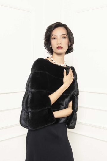 Mink poncho