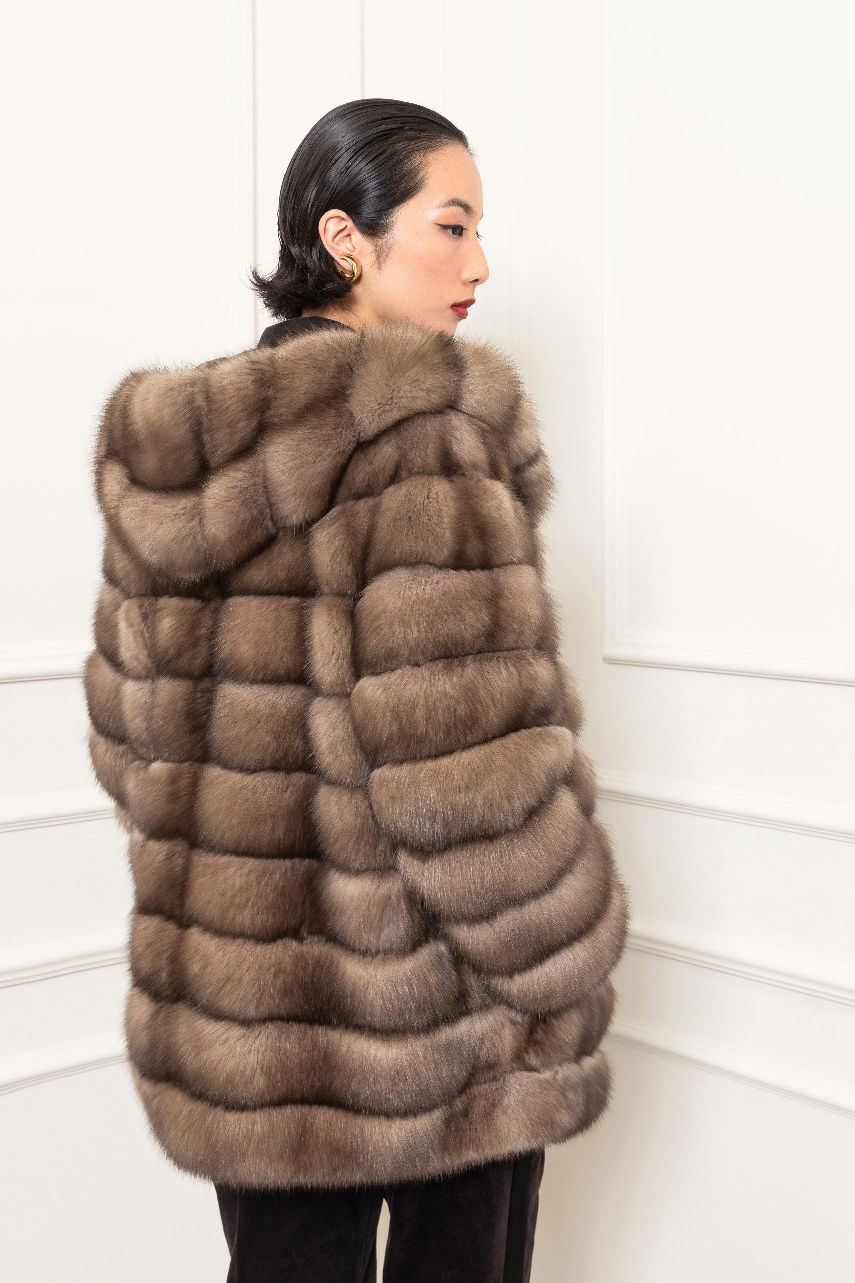 Sable hooded jacket