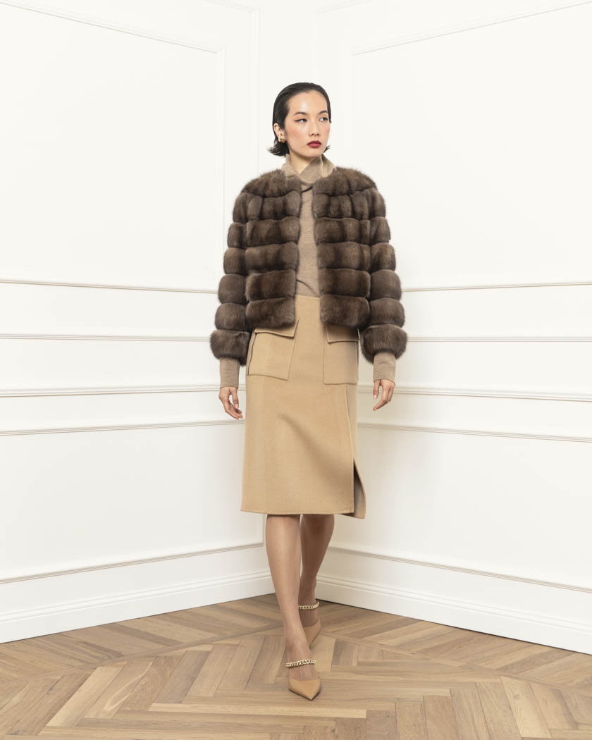 Short sable jacket