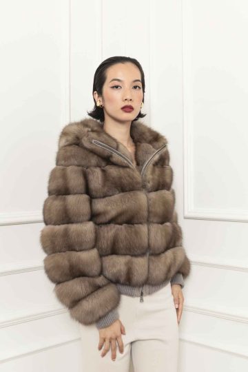 Sable bomber jacket