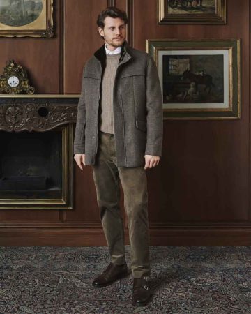 Caban in cashmere e visone epilato