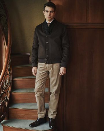 Bomber in cashmere con visone e swakara
