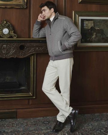 Bomber in cashmere e visone